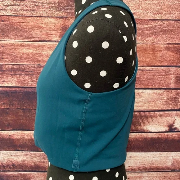 Lululemon Bend This Scoop reversible bra too. L/XL Teal Sleeveless Women's Top - Picture 3 of 15